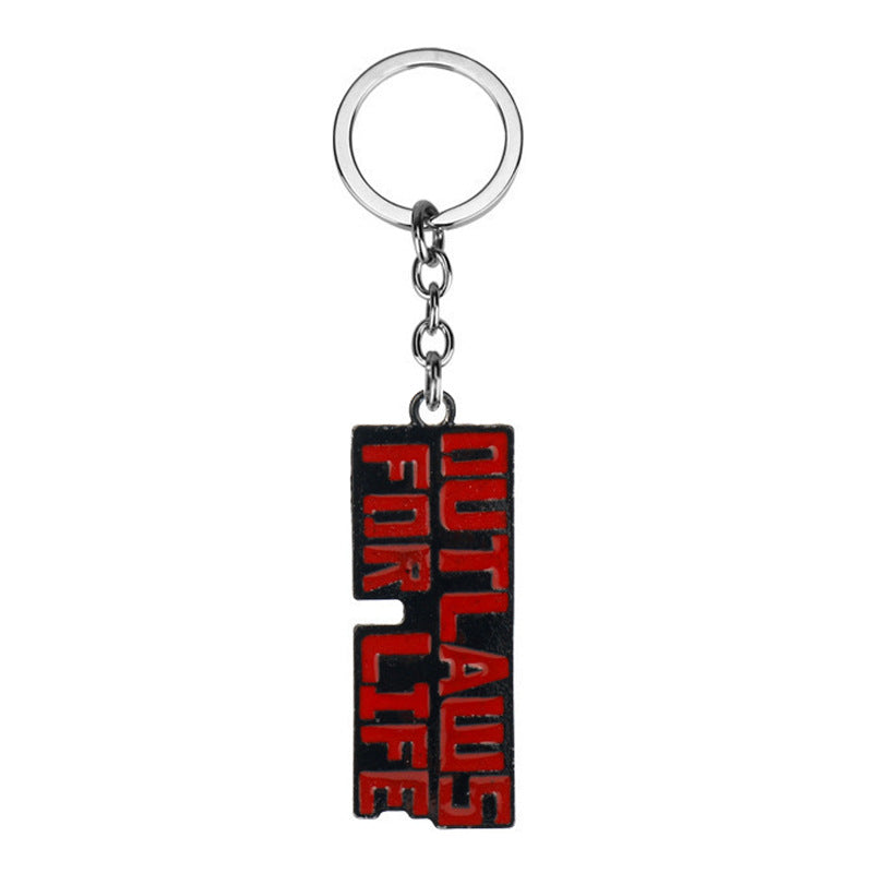 Game Pistol Model Keychain Necklace