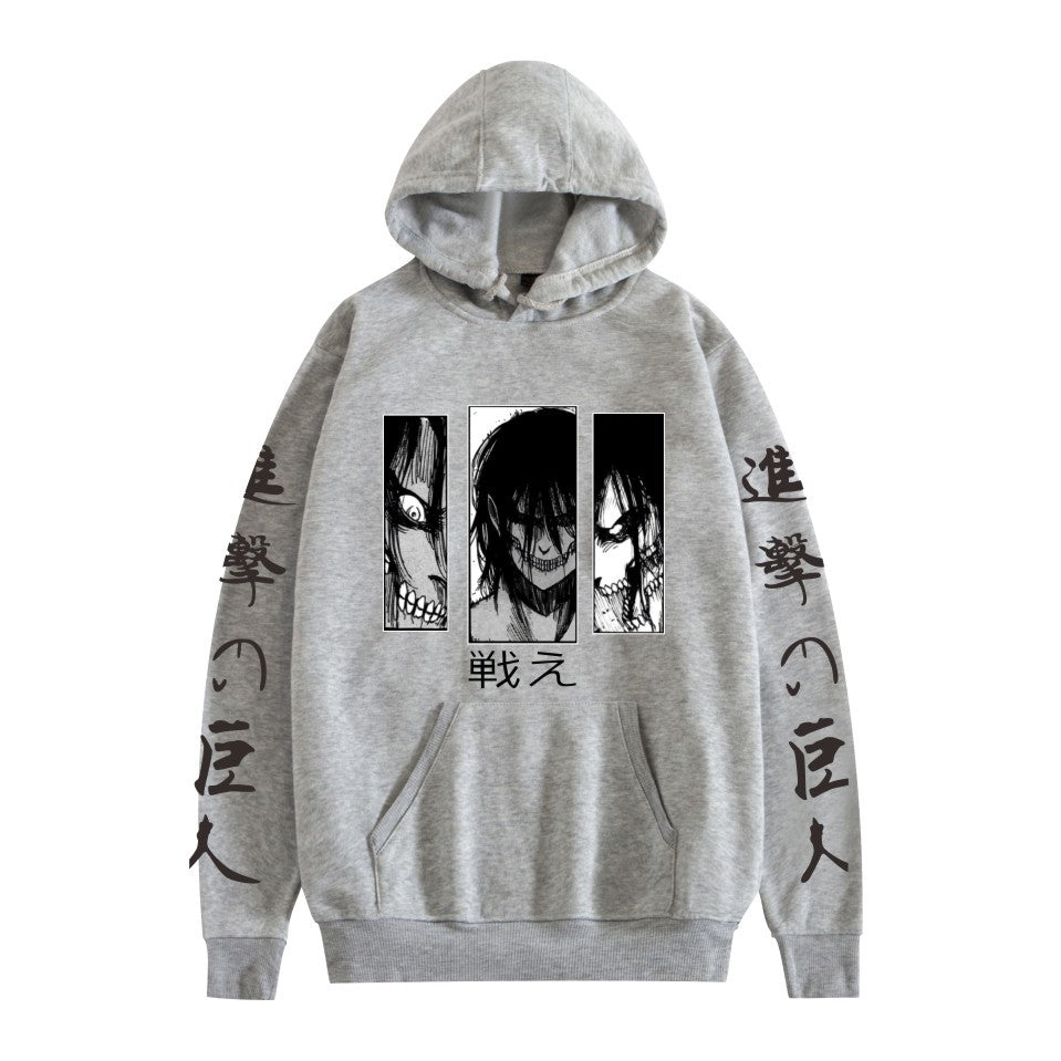 Unisex Anime Pattern Casual Pullover Hoodie