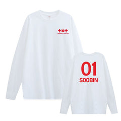 KPOP TXT Letter Round Neck Short-sleeved T-shirt