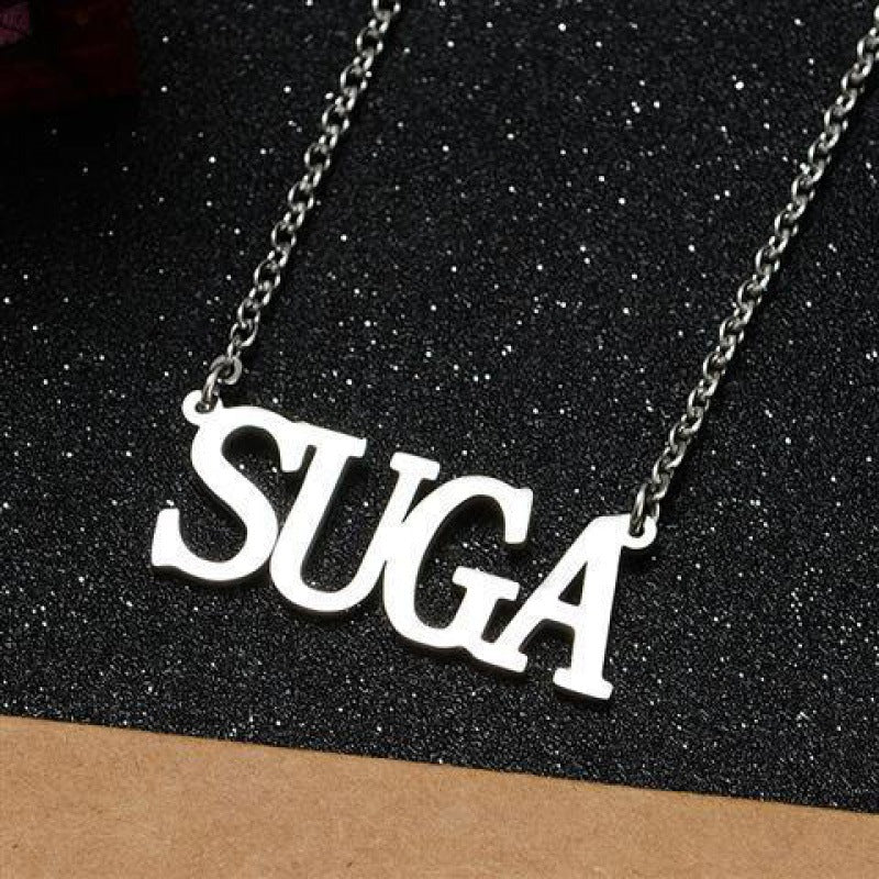 KPOP Logo Stainless Steel Bracelet Necklace