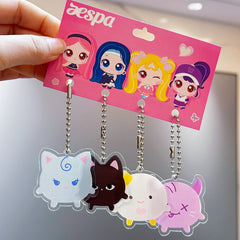 AE Cartoon Acrylic Pendant 4PCS
