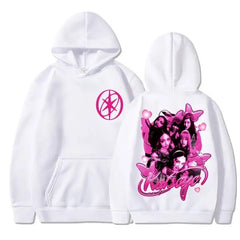 Trendy Katseye Graphic Printed Pullover Hoodie