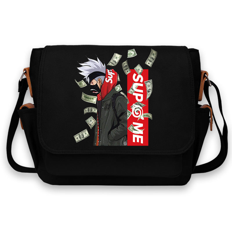 Trendy Sasuke Kakashi Anime Mailman Bag