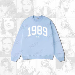 Casual Taylor Stand-up Collar Printed Pullover Sweatshirt