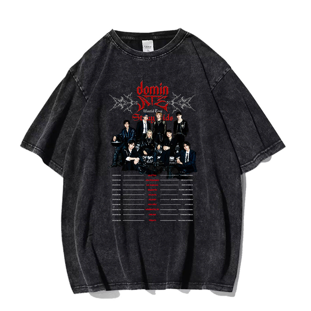 Retro KPOP ATE Washed T-shirt