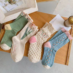 Tulip Flower Socks