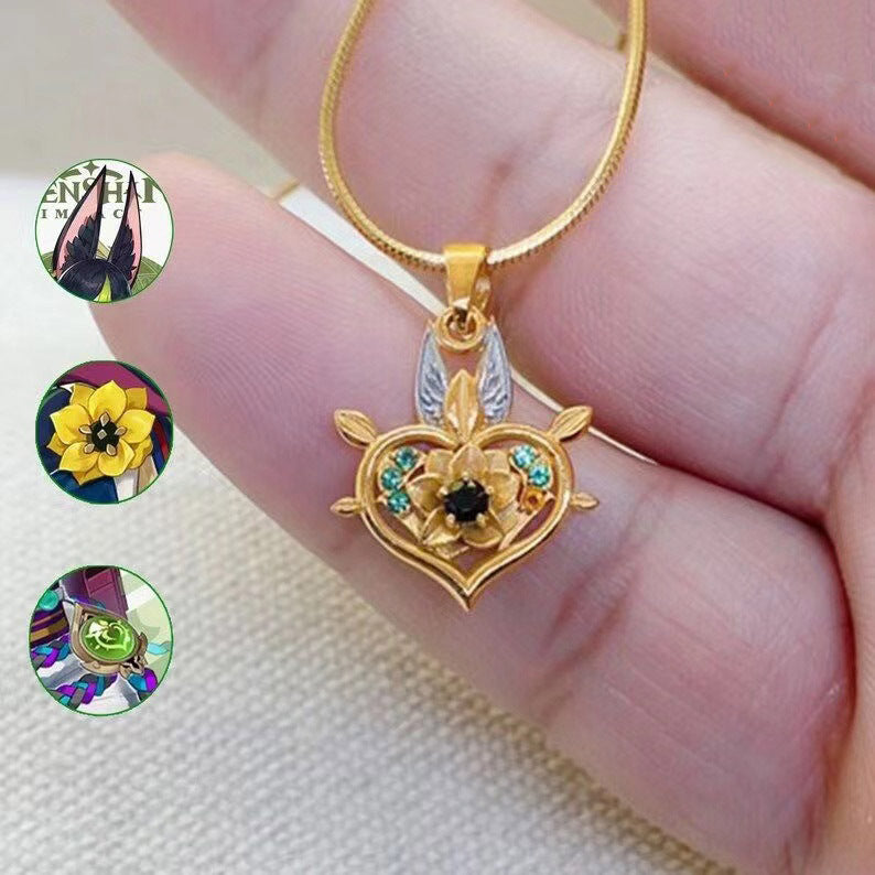 Exquisite Game Necklace Ring Cosplay Props