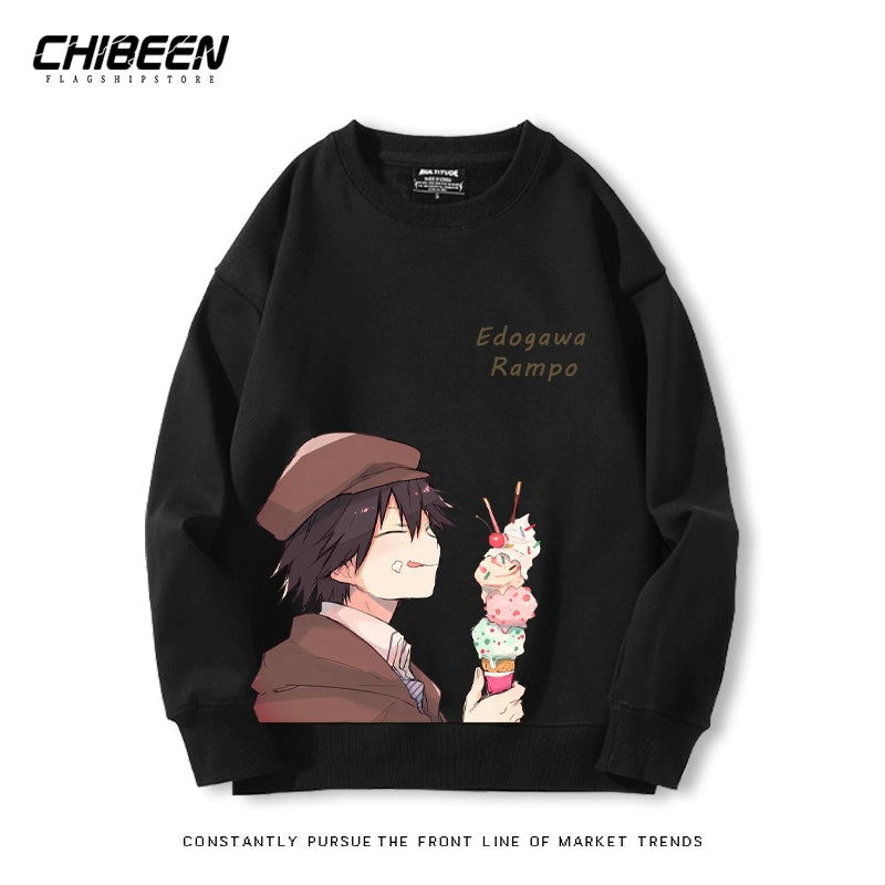 Unisex Anime Round Neck Cotton Sweatshirt