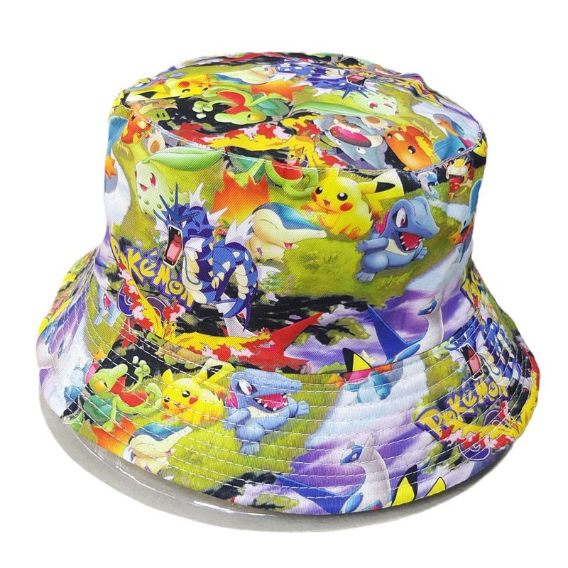 Casual Anime Printed Bucket Hat