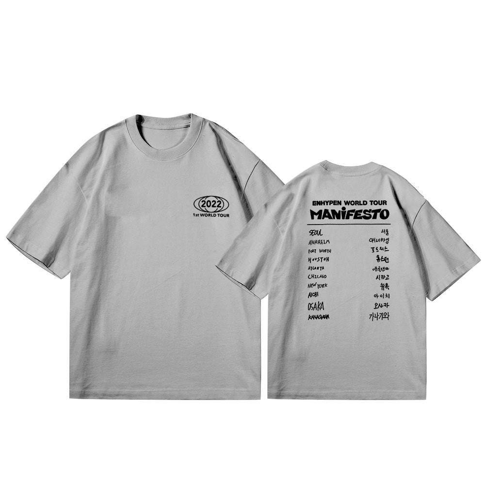 Unisex KPOP Print Short-sleeved Top