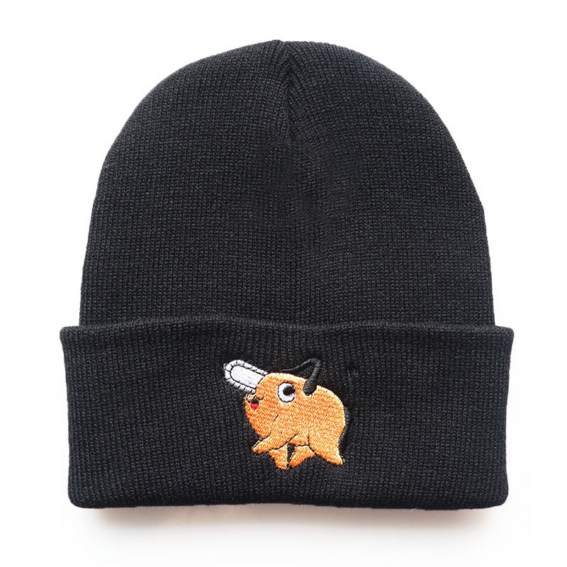Pochita Anime Embroidery Knitted Hat