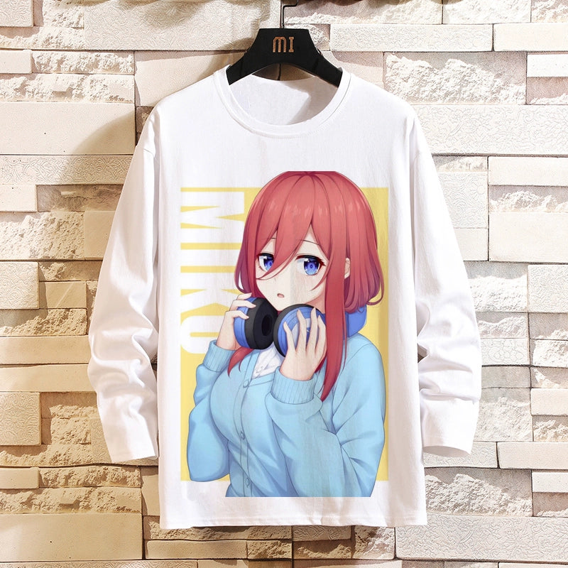 Women's Anime Print Long-sleeved T-shirt