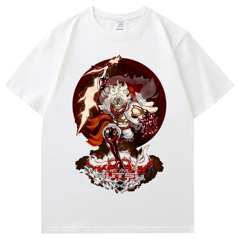 Unisex Luffy Cotton Short Sleeve T-shirt