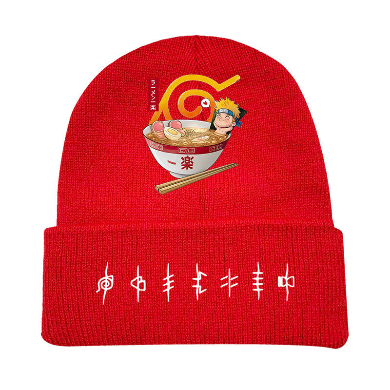 Versatile Anime Print Knitted Hat