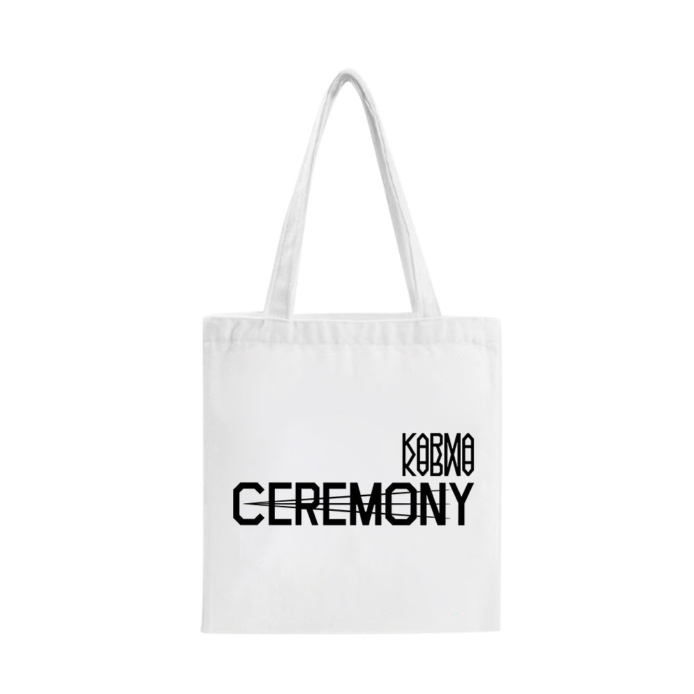 KPOP Album Logo KARMA Zipper Tote Bag