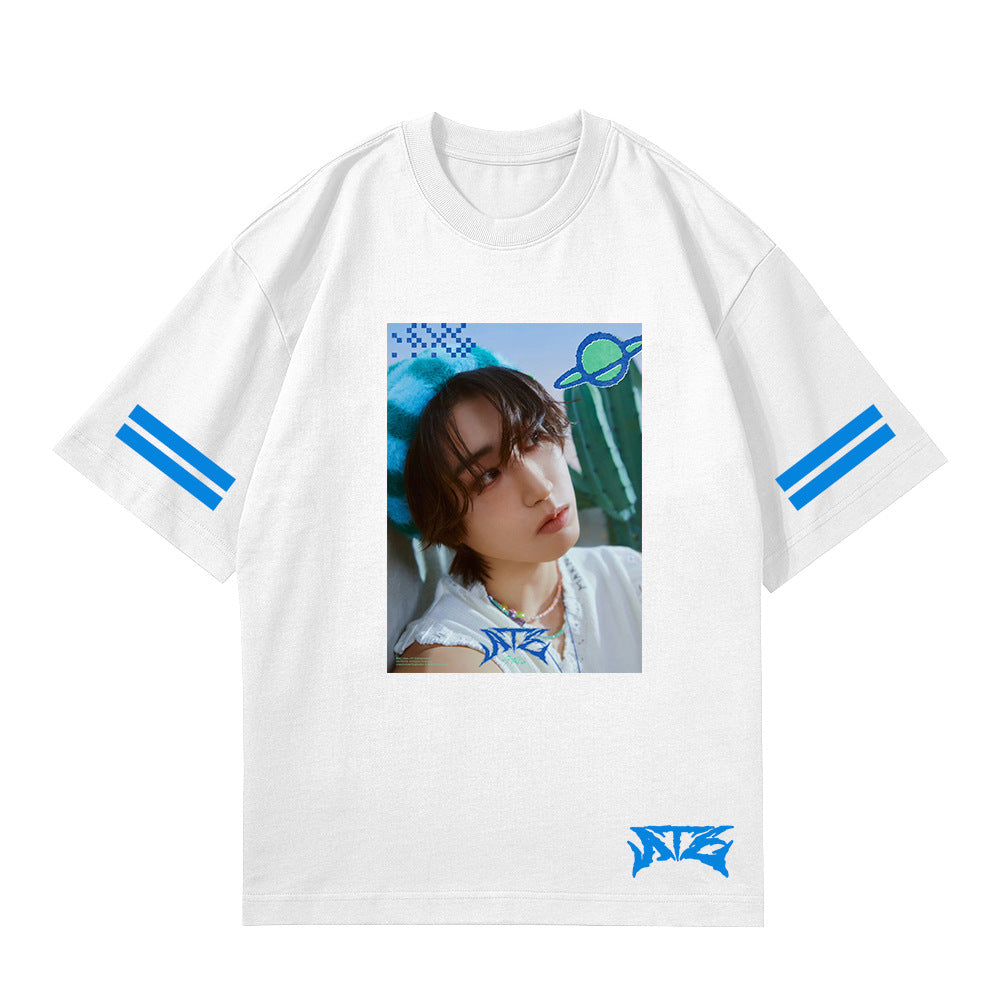 Casual Kpop ATE Graphic Print Loose T-Shirt