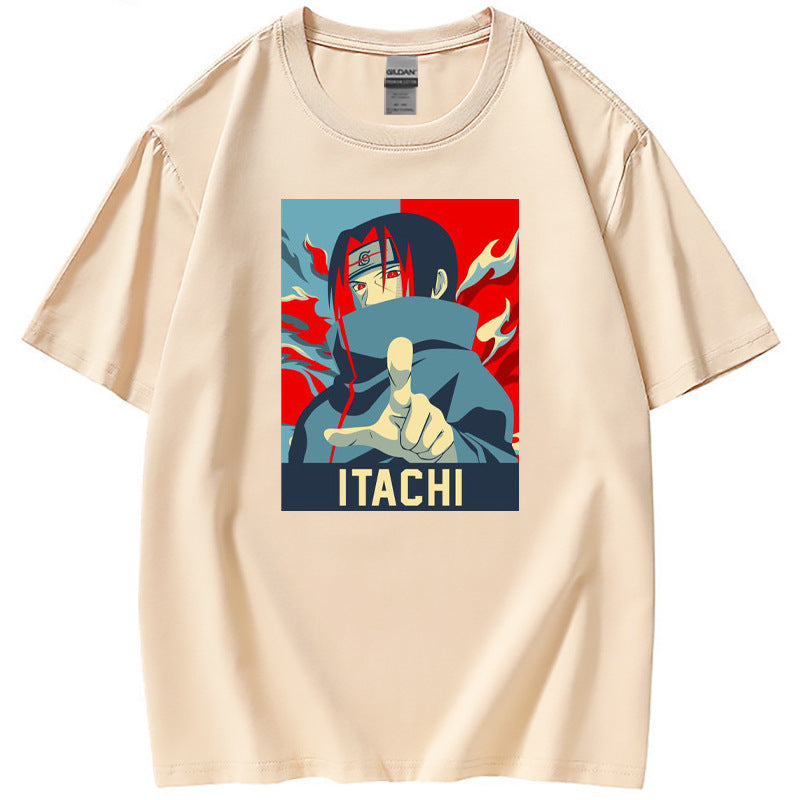 Casual Itachi Printed Round Neck Loose T-shirt