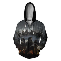 Halloween Skeleton Digital Printed Zipper Jacket