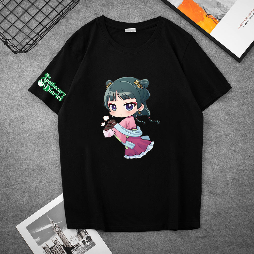 Trendy Girl's Anime Short Sleeve T-Shirt