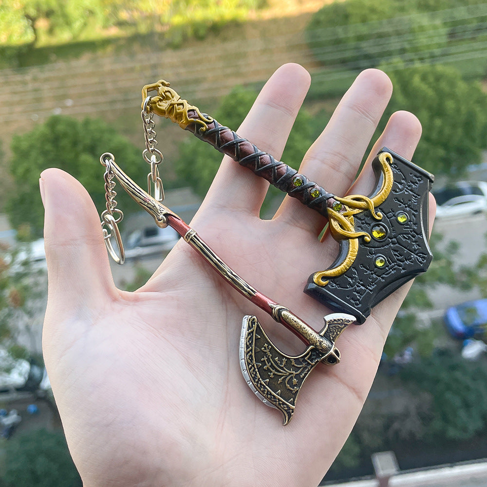 Game Blade Hammer Model Keychain
