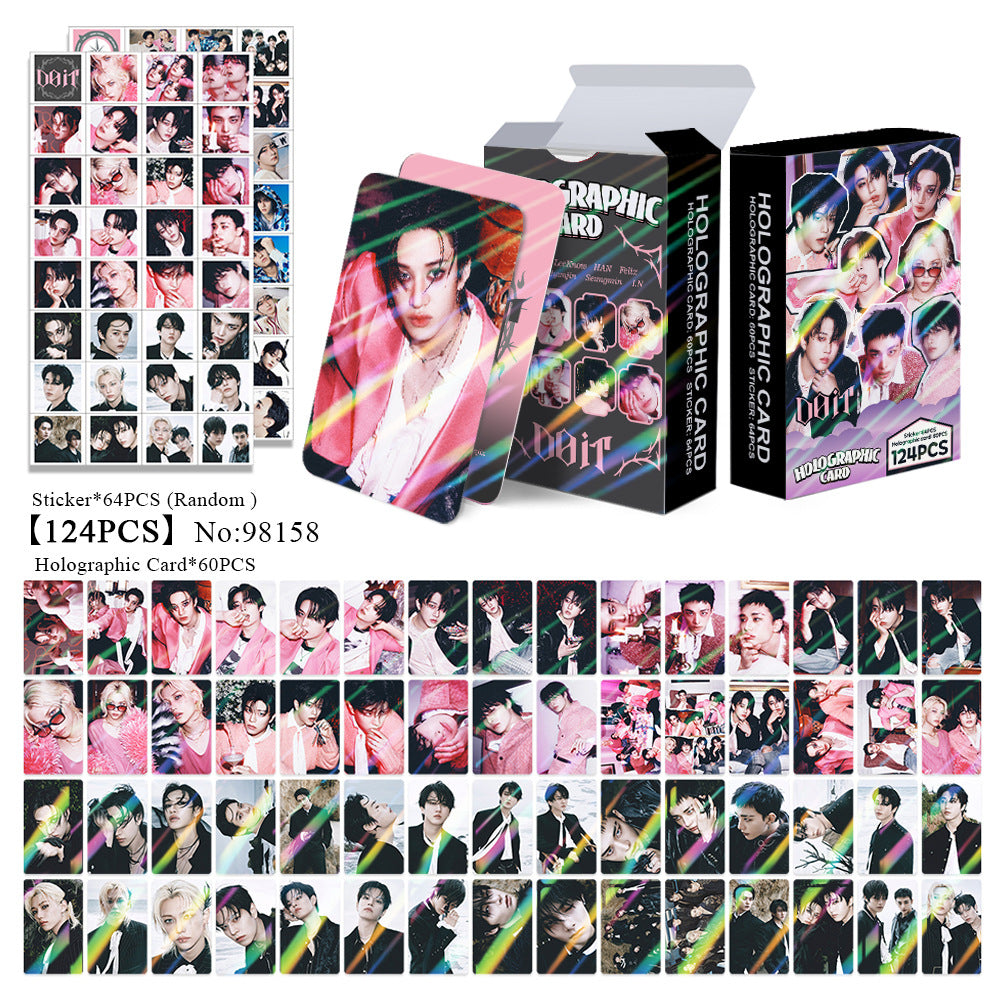 124pcs SKZ DO IT Flash Photocard Stickers