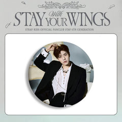 SKZ "STAY WITH YOUR WINGS" Badge Mirror Keychain