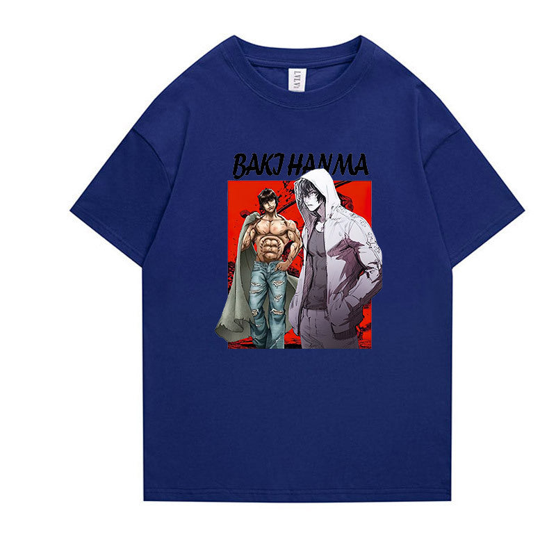 Unisex Baki Anime Short Sleeve Loose T-Shirt