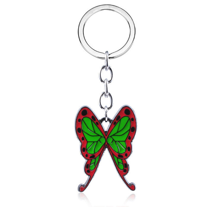 Butterfly Anime Keychain Hairpin Pendant A Pair