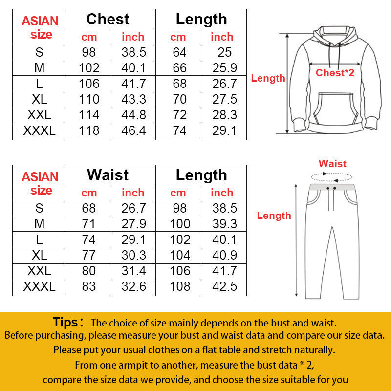 Casual Anime Graphic Hoodie Loose Pants