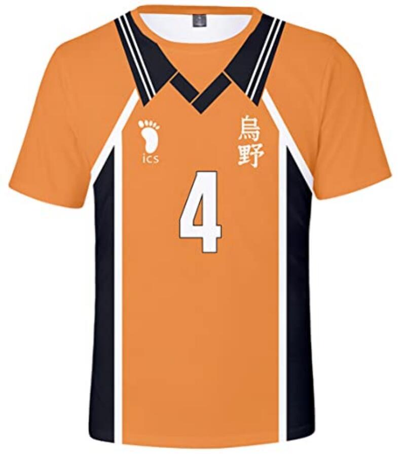 Unisex Volleyball Digital Print Short Sleeved Cosplay T-shirt