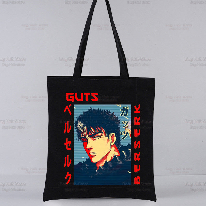 Guts Printed Canvas Shoulder Bag