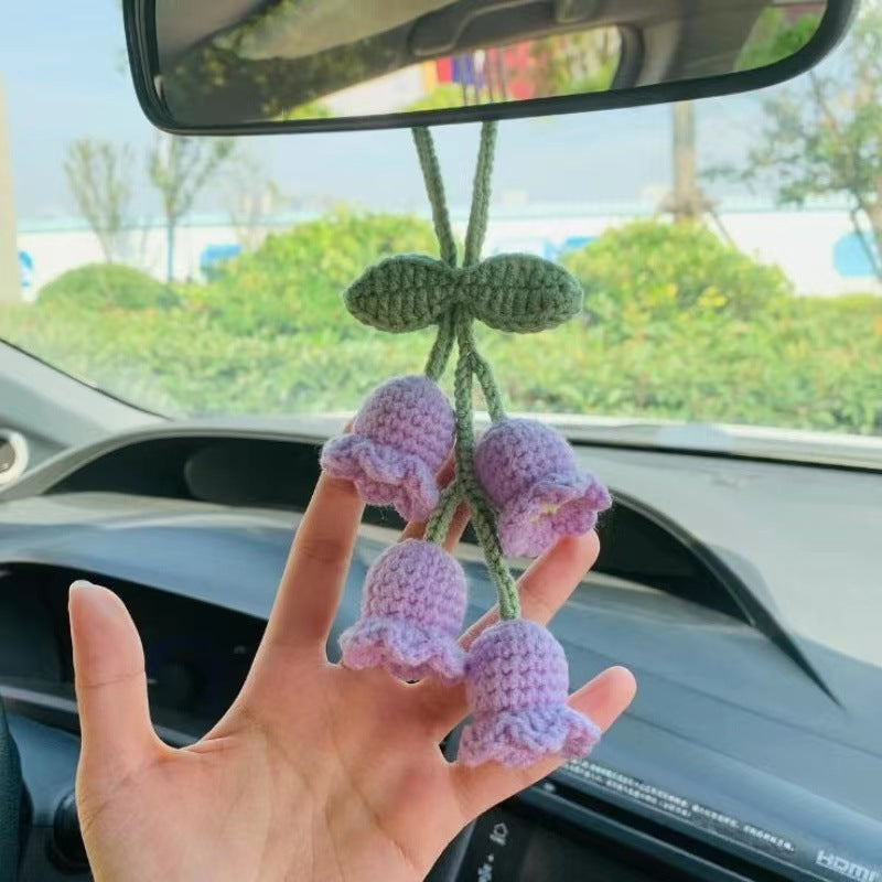 Lily Of The Valley Crochet Car Charm