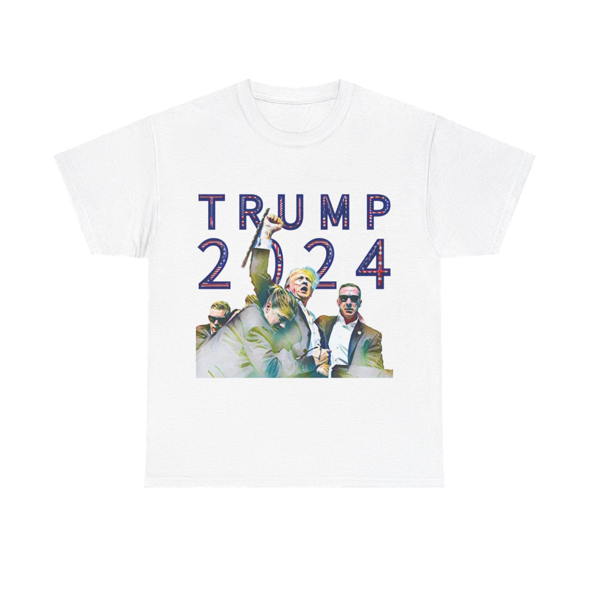 Unisex Trump Fight Printed Loose T-shirt