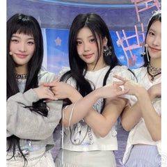 Wonhee White Kitten Print Crop T-Shirt
