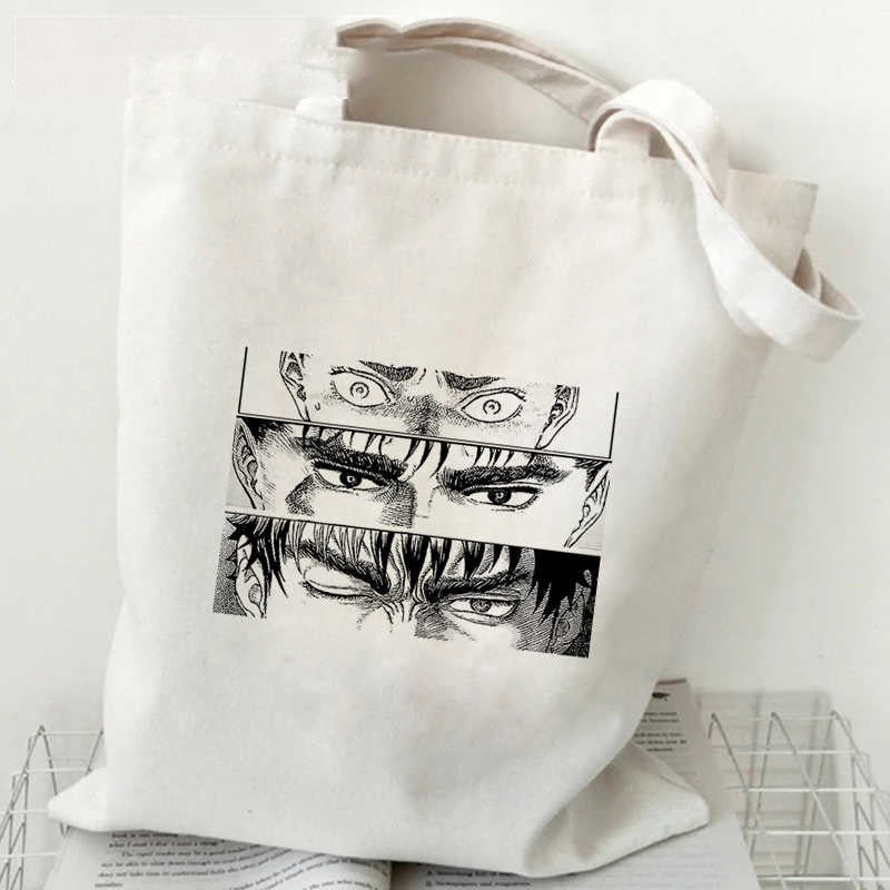 Anime Printed Canvas Shoulder Bag