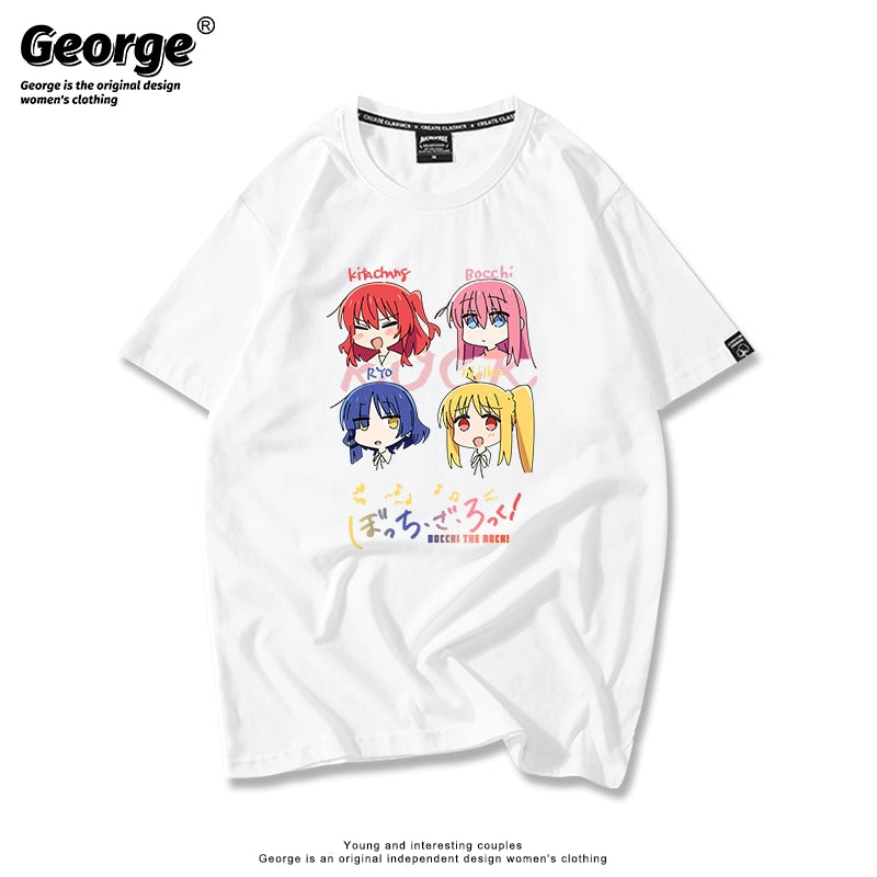 Cute Anime Graphic Short-sleeved T-shirt