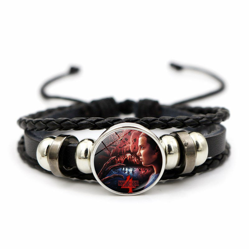 TV Gemstone Leather Bracelet