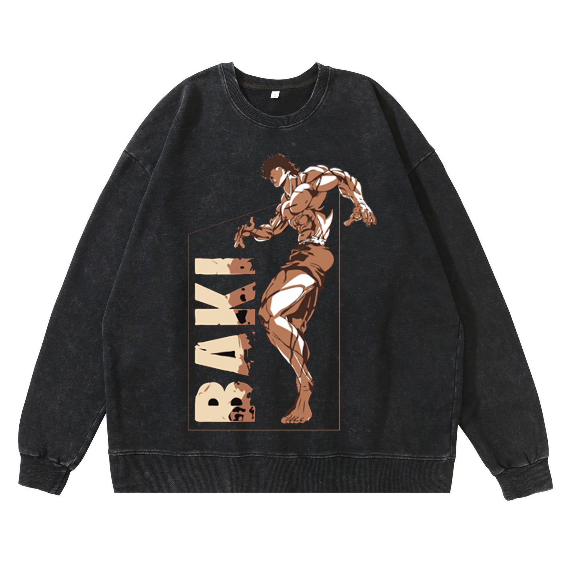 Unisex Vintage Baki Hanma Crew Neck Sweatshirt