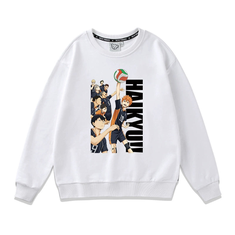 Trendy Casual Anime Crew Neck Pullover Top