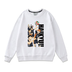 Trendy Casual Anime Crew Neck Pullover Top