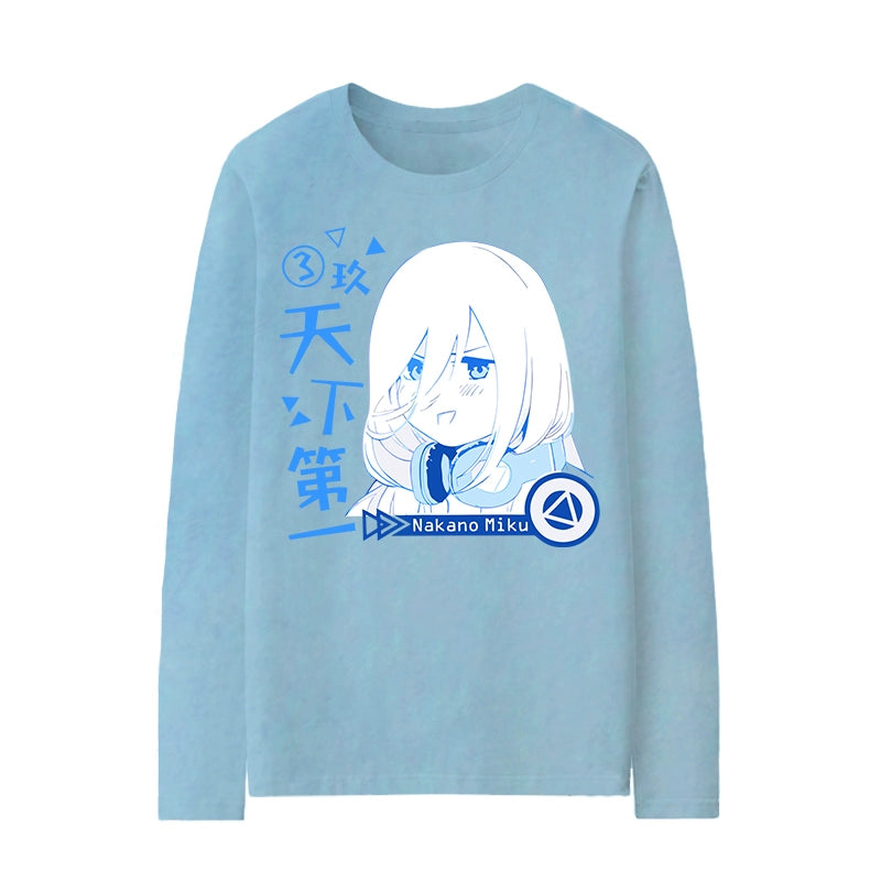 Men's Anime Long-sleeved Cotton T-shirt