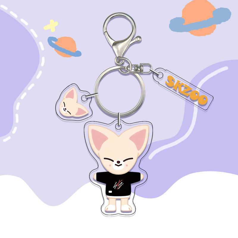 KPOP Cartoon Acrylic Double-sided Keychain