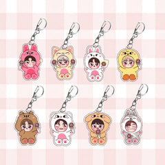 Kpop Cartoon Keychain Set