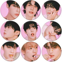 KPOP Tinplate Badge Pendant Mirror Keychain