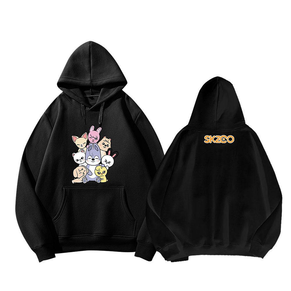 Kpop Cartoon Doll Pocket Hoodie