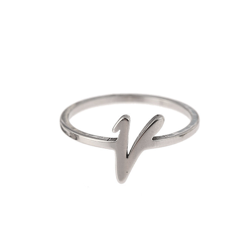 Chic Titanium Steel Kpop Logo Ring