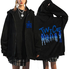 Twice THIS IS FOR TOUR Printed Zipper Hoodie