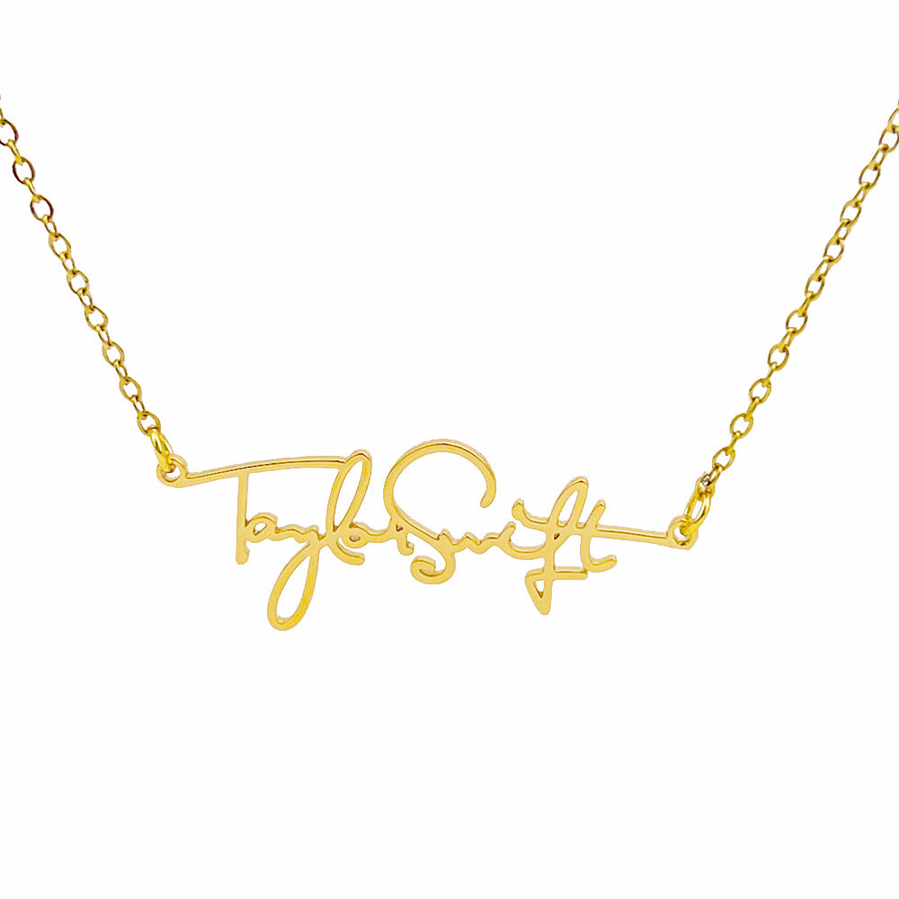 Exquisite Taylor Alphabet Logo Necklace