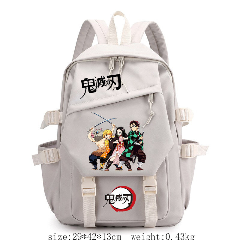 Retro Anime Printed School Backpack