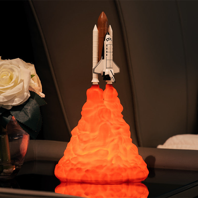 Creative 3D Printed Rocket Ornament Night Light